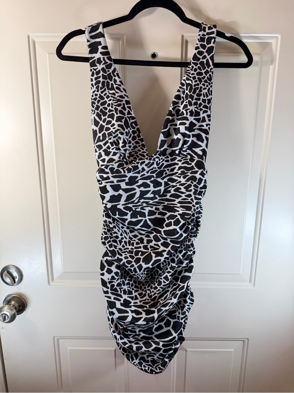 ASOS Maternity Animal Print Ruched Bodycon Dress Women’s US 2 0378